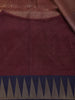 Wine Geometric Design Semi Tussar Silk Saree