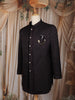 Wine Geometric Textured Embroidered Indo-Western Polyester Sherwani for Men