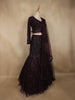 Wine Heavy Sequins and Beads Embroidered Design Mermaid Net Lehenga With Dupatta