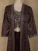 Wine Heavy Sequins and Zari Embroidered Design Crushed Indo Western Skirt Top with Long Jacket