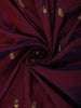 Wine Maroon  Butta Woven Design Kanchipuram Silk Saree with Zari Border