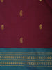 Wine Maroon  Butta Woven Design Kanchipuram Silk Saree with Zari Border