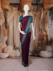 Wine Maroon  Butta Woven Design Kanchipuram Silk Saree with Zari Border
