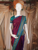 Wine Maroon  Butta Woven Design Kanchipuram Silk Saree with Zari Border
