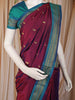 Wine Maroon  Butta Woven Design Kanchipuram Silk Saree with Zari Border
