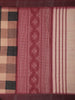 Wine Maroon Checked Woven Design Pure Tussar Saree with Woven Border