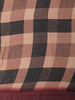 Wine Maroon Checked Woven Design Pure Tussar Saree with Woven Border