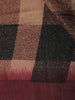 Wine Maroon Checked Woven Design Pure Tussar Saree with Woven Border