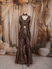 Wine Maroon Paisley Cutdana Beads Embroidered Design Banarasi Silk Party Wear Palazzo Suit with Matching Choker Dupatta