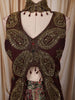 Wine Maroon Paisley Cutdana Beads Embroidered Design Banarasi Silk Party Wear Palazzo Suit with Matching Choker Dupatta