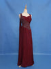 Wine Maroon Solid Design Georgette Gown