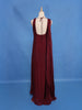 Wine Maroon Solid Design Georgette Gown