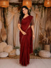Wine Maroon Stone Embellished Design Tussar Fancy Saree with kalamkari Blouse