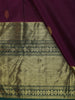 Wine Paisley Butta Woven Design Kanchipuram Silk Saree