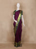 Wine Paisley Butta Woven Design Kanchipuram Silk Saree