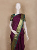 Wine Paisley Butta Woven Design Kanchipuram Silk Saree