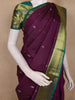 Wine Paisley Butta Woven Design Kanchipuram Silk Saree