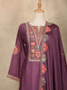 Wine Purple Floral Design Georgette Palazzo Salwar Suit