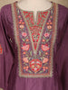 Wine Purple Floral Design Georgette Palazzo Salwar Suit
