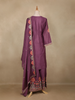 Wine Purple Floral Design Georgette Palazzo Salwar Suit