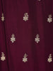 Wine Purple Floral Embroidered Georgette Palazzo Suit With Dupatta