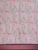 Wine Purple Floral Printed Design Semi Tussar Saree