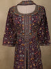 Wine Purple Floral Zari Embroidered Design Organza Mastani Palazzo Suit