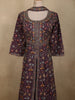 Wine Purple Floral Zari Embroidered Design Organza Mastani Palazzo Suit
