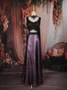 Wine Purple Sequin Embellished Design Velvet Party Wear Lehenga