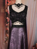 Wine Purple Sequin Embellished Design Velvet Party Wear Lehenga