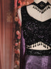 Wine Purple Sequin Embellished Design Velvet Party Wear Lehenga
