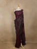 Wine Sequin Designs Net Ready To Wear Saree