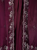 Wine Sequins Embroidered Design Crepe Silk Skirt Top with Cape Jacket