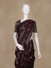Wine Zigzag Woven Kota Cotton Saree