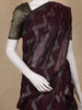Wine Zigzag Woven Kota Cotton Saree