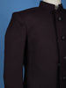 Wine Eagle Design Embroidered Polyester Sherwani and Pant Set - Diadem