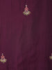 Wine Floral Embroidered Georgette Salwar Suit - Diadem