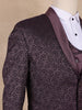 Wine Floral Designed Men's Suit for Reception - Diadem