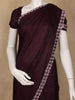 Wine Maroon Sequins Design Satin Saree - Diadem