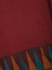 Wine Maroon Zig-Zag Design Border Soft Silk Saree - Diadem