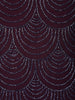 Wine Purple Scallop Beaded Embroidery Georgette Palazzo Suit - Diadem