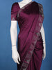 Wine Satin Silk Saree with All-Over Stone Work - Diadem