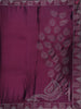 Wine Satin Silk Saree with All-Over Stone Work - Diadem
