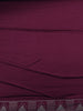 Wine Satin Silk Saree with All-Over Stone Work - Diadem