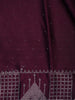 Wine Satin Silk Saree with All-Over Stone Work - Diadem