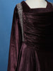 Wine Sequin Designed Satin Kids Gown - Diadem