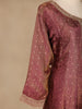 Woodrose Pink Dot Designed Tissue Silk Gown