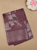 Woodrose Pink Floral Designed Fancy Cotton Saree - Diadem