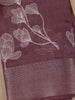 Woodrose Pink Floral Designed Fancy Cotton Saree - Diadem