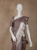 Woodrose Pink Floral Woven Pure Kanchipuram Silk Saree - Diadem